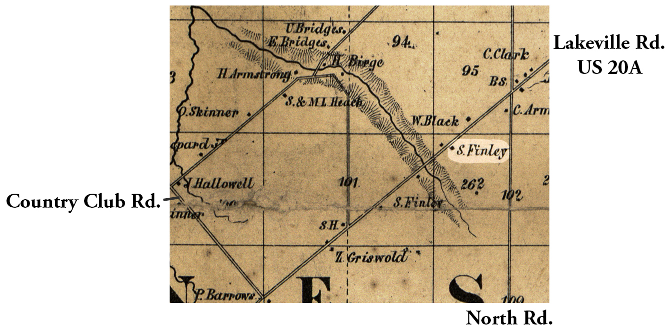 1858 Livingston County Excerpt Map